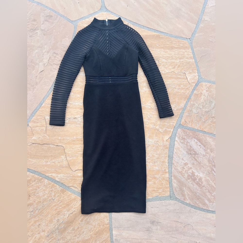 NUDE Black Long Sleeve Dress